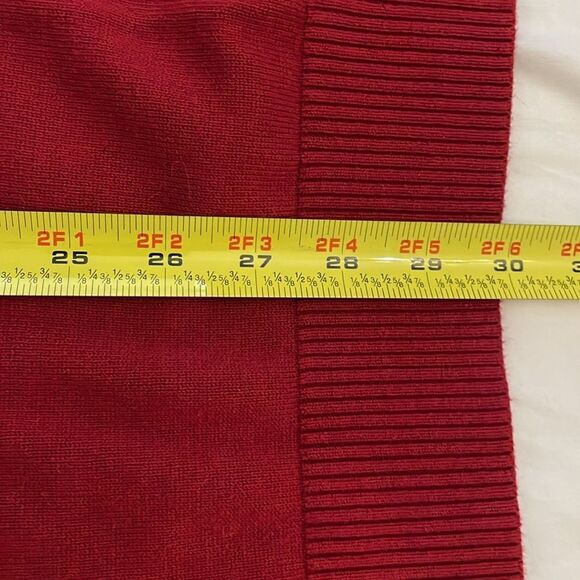 Nautica Red Cotton Knit Sweater Mens Size Extra Large Preppy Casual - Picture 7 of 9